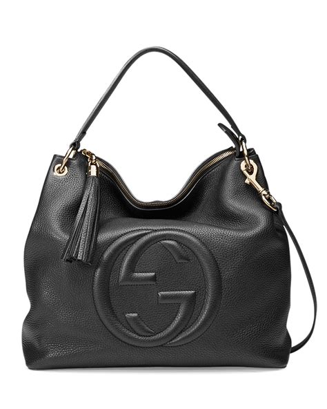 gucci high tops black leather|gucci shoulder bag black handbags.